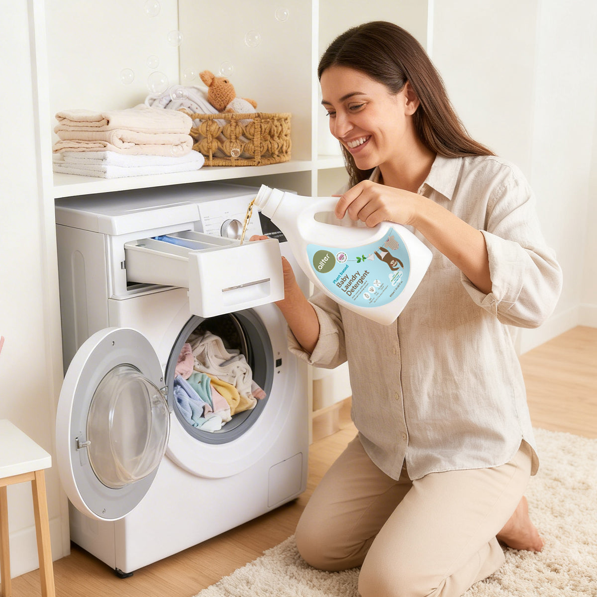 Comfort & Care Combo: Breeze Diapers & Baby Laundry Liquid (Pack of 2)