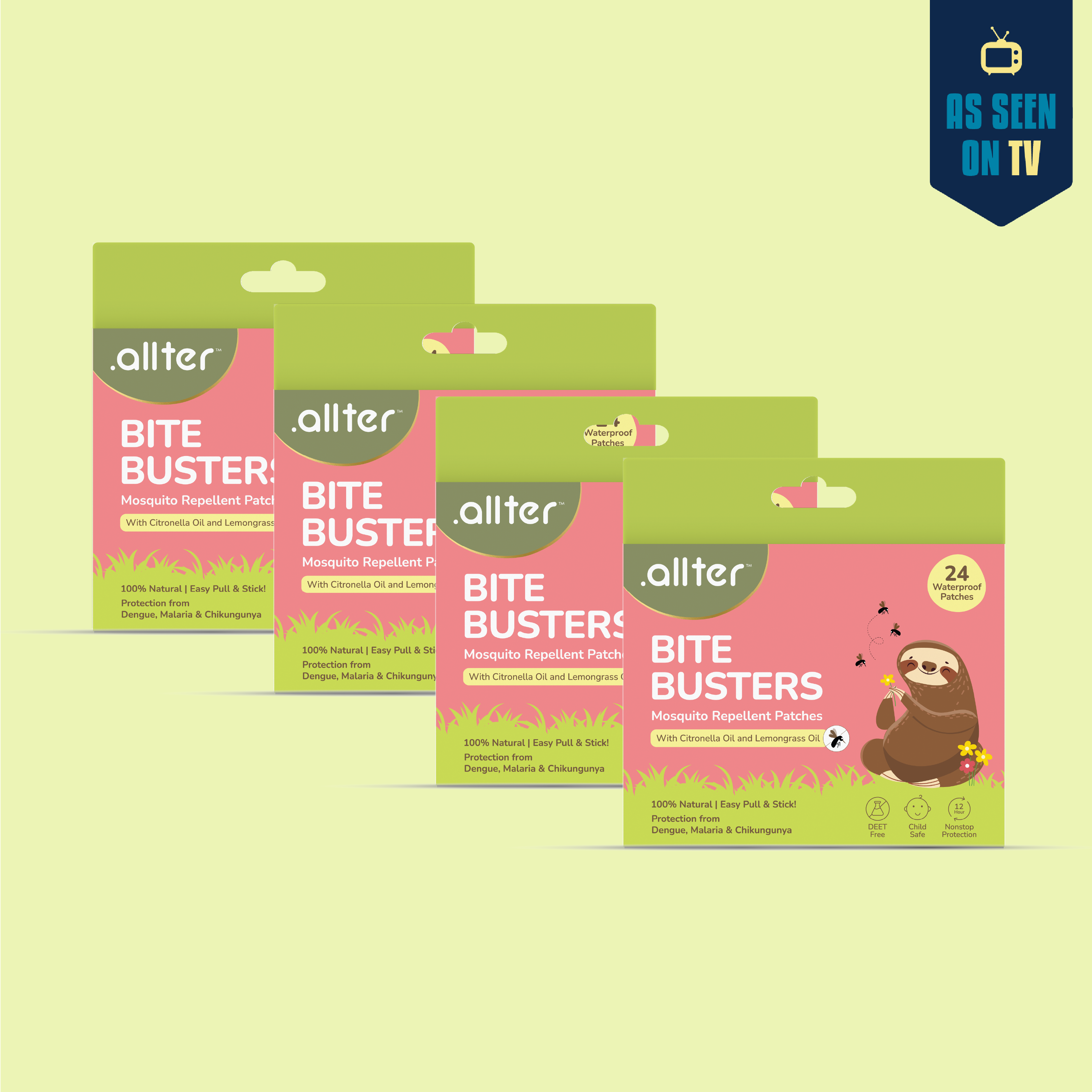 Bite Busters Mosquito Repellent Patches (Pack of 4)