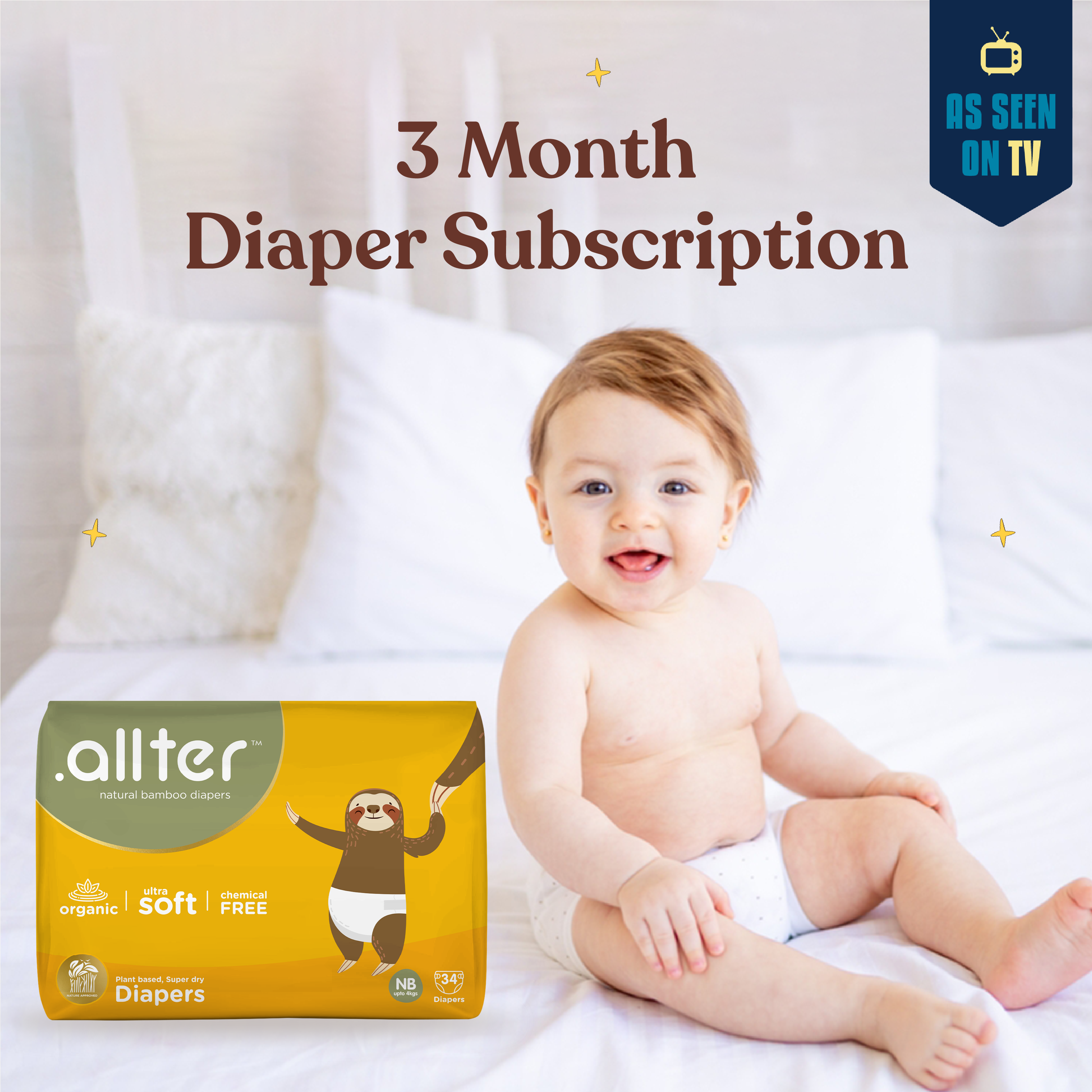 3 Month Subscription- Diapers