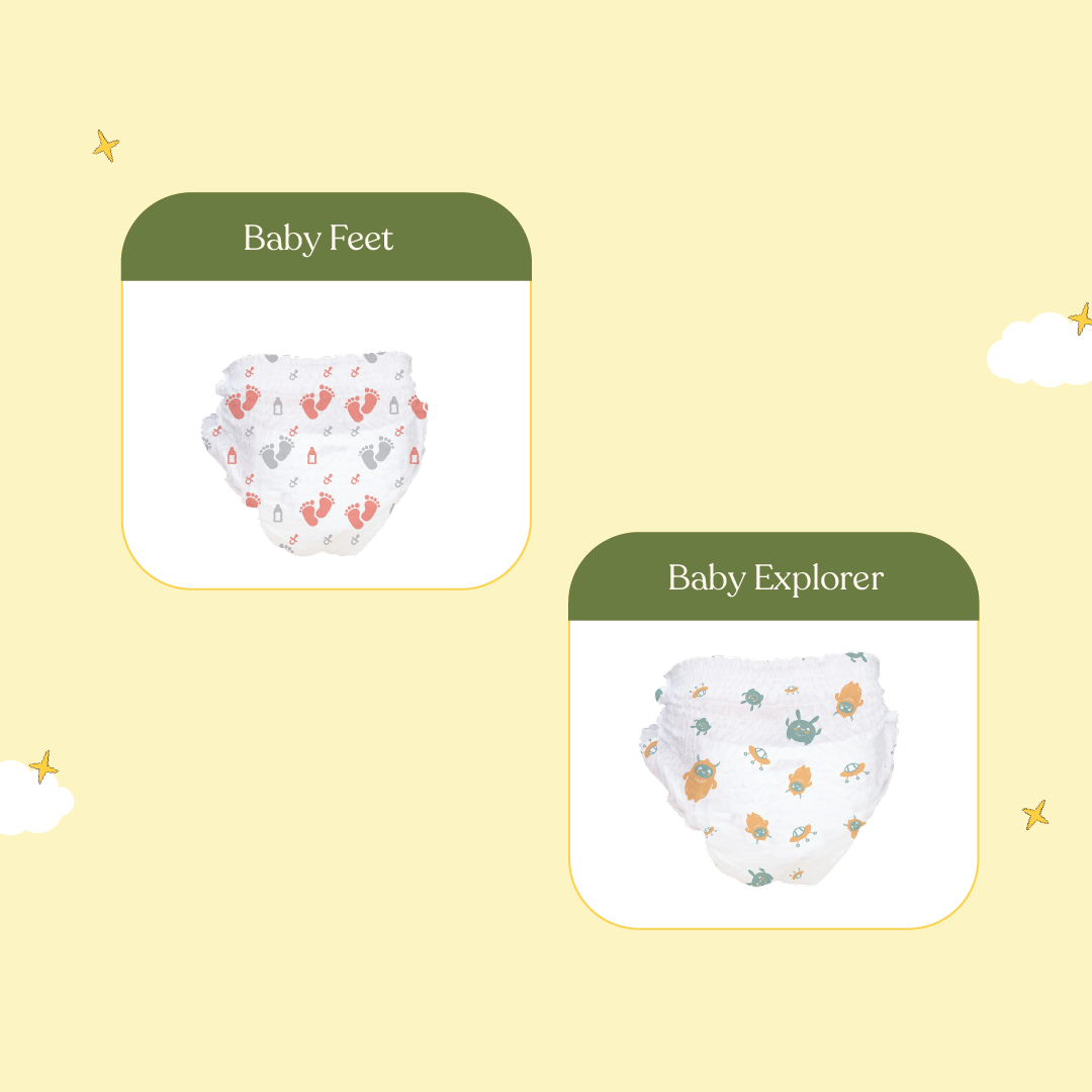 Organic Bamboo Diapers- Large Size (8-12 kgs)