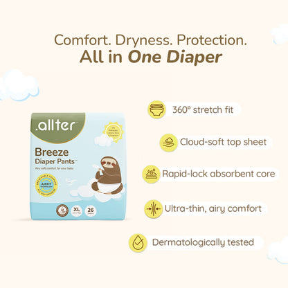 Summer Essentials Combo: Breeze Diapers, 99% Water Baby Wipes & Bite Buster Duo (Pack of 4)