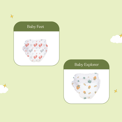 Organic Bamboo Diaper Pants- Medium Size (9-14kgs)