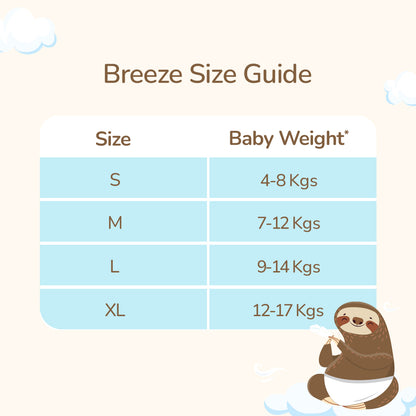 Comfort & Care Combo : Breeze Diapers & Baby Liquid Cleanser (Pack of 2)