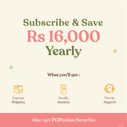 3 Month Subscription- Diaper and Wet Wipes