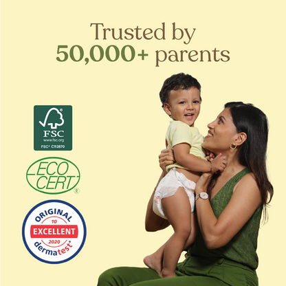 Organic Bamboo Diapers- Large Size (8-12 kgs)