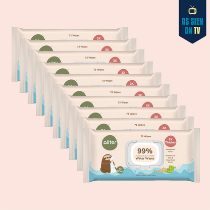 .allter Baby Wipes || 99% Water || Pack of 10 || 72 Wipes Per Pack