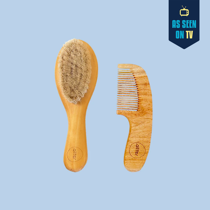 .allter Baby Hairbrush & Neem Comb – Set of 2
